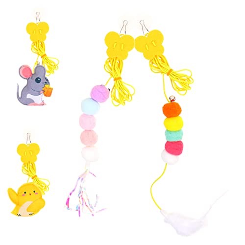 HAPINARY 4 stücke Katze Interaktive Spielzeug Farbige und Glocken Hängen Türrahmen Teaser Zauberstab für Kätzchen HAPINARY 4 stücke Katze Interaktive Spielzeug Farbige und Glocken Hängen Türrahmen Teaser Zauberstab für Kätzchen von HAPINARY