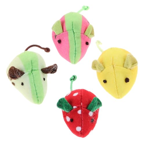 HAPINARY 4 STÜCKE Obst Mäuse Formung Plüsch Katzenminze Spielzeug Interaktive Katzenminze Katze Spielzeug für Kätzchen Zahnen Spaß HAPINARY 4 STÜCKE Obst Mäuse Formung Plüsch Katzenminze Spielzeug Interaktive Katzenminze Katze Spielzeug für Kätzchen Zahnen Spaß von HAPINARY