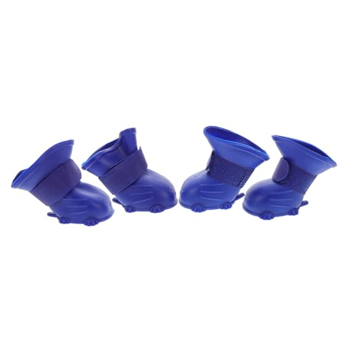 HAPINARY 4 Stück Regenstiefel Für Hunde Hundeschuhe Hundestiefel Booties Für Hundepfoten Kleine Hunde Regenstiefel Kleine Hundefutter Pfotenabdeckung Für Haustiere Hundefußabdeckungen Gummi von HAPINARY
