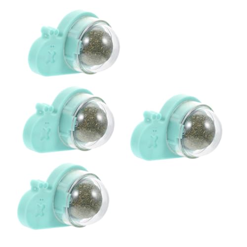 HAPINARY 4 Stück Rotierender Katzenminze Ball für Katzen Selbsthaftendes zur Zahnpflege Indoor Katzenspielzeug für Lecken und Kauen Austauschbarer Ball für Optimale HAPINARY 4 Stück Rotierender Katzenminze Ball für Katzen Selbsthaftendes zur Zahnpflege Indoor Katzenspielzeug für Lecken und Kauen Austauschbarer Ball für Optimale von HAPINARY