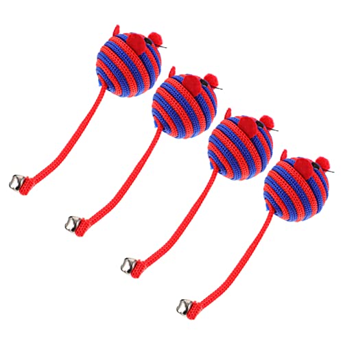 HAPINARY 4 Stück Teiliges Katzenspielzeug mit Katzenminze Mäuseform für Kätzchen Indoor Katzenminze Mäuse Katzenspielzeug zur Beschäftigung und Zahnpflege von HAPINARY