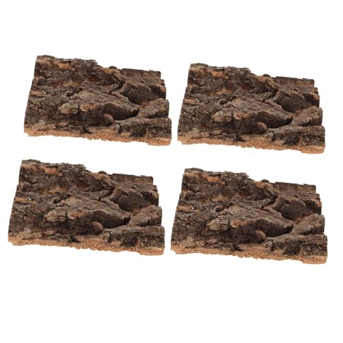 HAPINARY 4stücke Baumrinden-terrarien-dekor Zum Klettern Und Verstecken Reptilien-sonnenplattform Und Kletterast Für Schildkröten Und Schlangen Natürliches Habitat-zubehör Für von HAPINARY