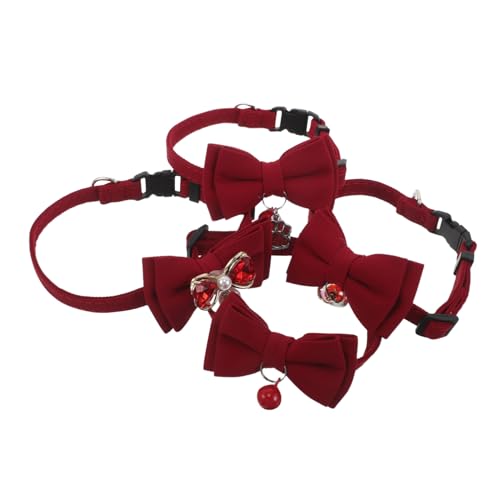 HAPINARY 4 Stück Verstellbare Hundehalsbänder und Katzenhalsbänder mit Sicherheitsverschluss Glöckchen und Dekorativer Schleife Komfortabel für Kleine bis Mittlere Haustiere für Feiern und HAPINARY 4 Stück Verstellbare Hundehalsbänder und Katzenhalsbänder mit Sicherheitsverschluss Glöckchen und Dekorativer Schleife Komfortabel für Kleine bis Mittlere Haustiere für Feiern und von HAPINARY