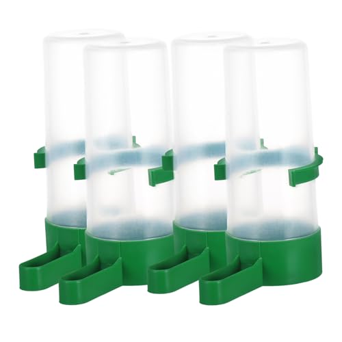 HAPINARY 4 Stück Vogeltrinker Kanarienwasserbehälter Vogelpflege Im Hinterhof Wasserspender Für Haustiervögel Automatisches Wasser Für Vögel Wasserspender Für Vögel Vogelkäfig Green Plastik von HAPINARY