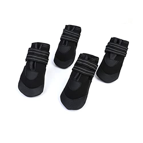HAPINARY 4er-Set Winter-hundeschuhe rutschfeste Haustierstiefel Für Kleine Hunde Mit Gummiband Und Reflektierendem Design von HAPINARY