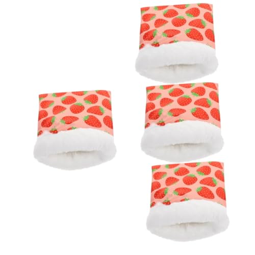 HAPINARY 4 Stücke Meerschweinchen Bett Warme Tasche Für Haustier Baumwolle Nest Hamster Bett Haustier Warme Tasche von HAPINARY