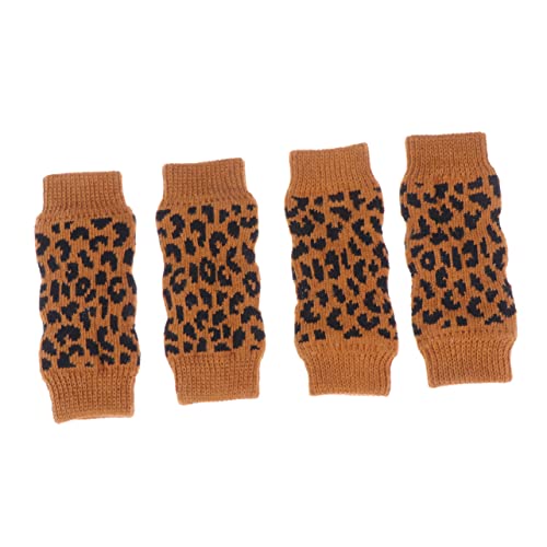 HAPINARY 4 Stück Beinwärmer für Hunde Anti-Schmutz Socken für Haustiere Geschenkidee für Haustierbesitzer Haustier-Beinschutzsocke Haustiersocken Leopardenmuster Strümpfe Schutzhülle von HAPINARY