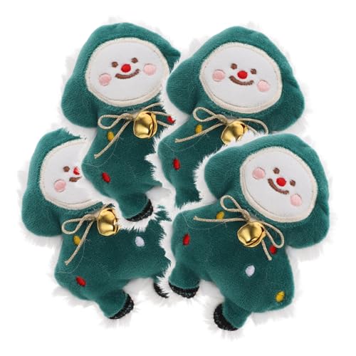 HAPINARY 4 Stück Weihnachtliches Katzenspielzeug Plüsch-kratzbaum mit Katzenminze Interaktives Kauspielzeug für Katzen und Kätzchen Strapazierfähig Beschäftigen und Zahnpflege von HAPINARY