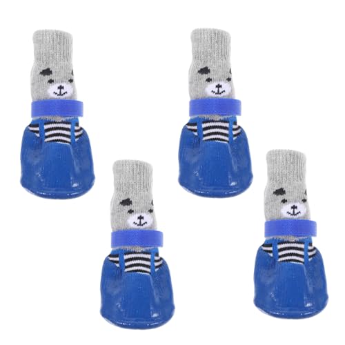 HAPINARY 4er-Set Haustier-Schuhe rutschfest Atmungsaktiv Baumwolle Pfotenschutz Für Hunde Und Katzen Outdoor HAPINARY 4er-Set Haustier-Schuhe rutschfest Atmungsaktiv Baumwolle Pfotenschutz Für Hunde Und Katzen Outdoor von HAPINARY