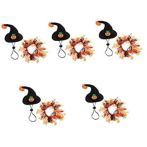 HAPINARY 5 Sets Und Halloween-kostüm Für Haustiere Mütze Schal Für Partys Und Den Alltag HAPINARY 5 Sets Und Halloween-kostüm Für Haustiere Mütze Schal Für Partys Und Den Alltag von HAPINARY