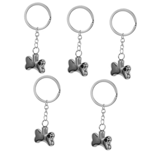 HAPINARY 5 Stücke Haustier Asche Keychain Memorial Charme Urne Keychain Charms Schlüssel Kette Urne Feuerbestattung Andenken von HAPINARY