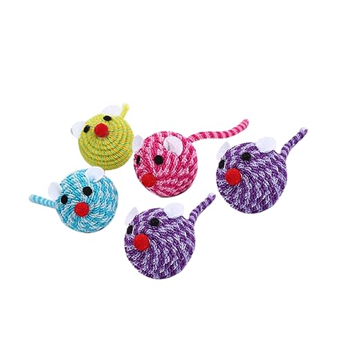 HAPINARY Elastisches Seil Katzenmäuse Spielzeug 5 Stück Kreatives interaktives Spielzeug für Haustier Katzen Kätzchen HAPINARY Elastisches Seil Katzenmäuse Spielzeug 5 Stück Kreatives interaktives Spielzeug für Haustier Katzen Kätzchen von HAPINARY
