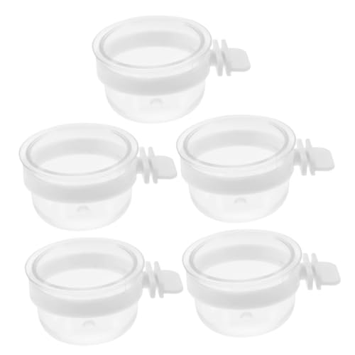 HAPINARY 5 Stück Papageien Wasserspender, Vogelfutterspender, Wassernapf, Papageienfutterbehälter, Schüssel Für Papageienfutter, Papageienfutternäpfe, Vogelfutternapf, von HAPINARY