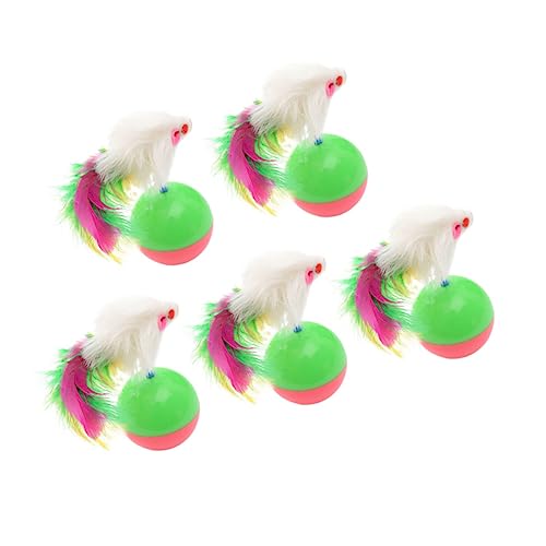 HAPINARY 5-teiliges Katzen-Tumbler-Spielzeug-Set Plüsch-mäuse-Spielzeug Interaktives Katzen-Teaser Robust Und Sicher Für Den Heimgebrauch HAPINARY 5-teiliges Katzen-Tumbler-Spielzeug-Set Plüsch-mäuse-Spielzeug Interaktives Katzen-Teaser Robust Und Sicher Für Den Heimgebrauch von HAPINARY
