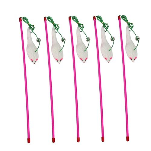 HAPINARY 5er-Pack Plüschmaus-katzenspielzeug Interaktives Katzenspielzeug Trainingsspielzeug Weich und Zum Spielen Zufällige Farbe von HAPINARY