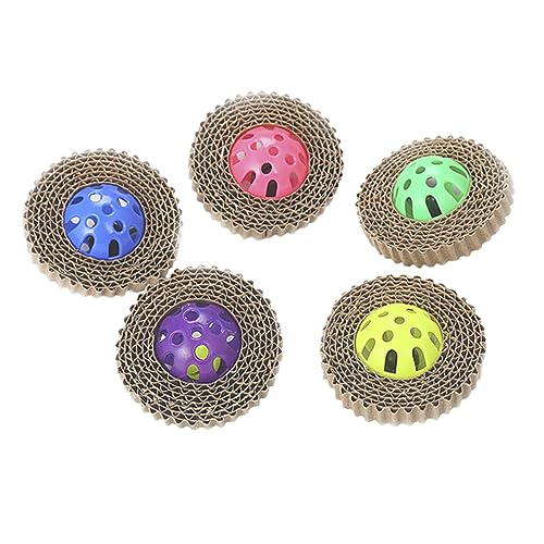 HAPINARY Katzenspielzeug Katzen-knirschen-Spielzeug Wellpappe Kratzbrett Katzen-selbstunterhaltung 5er-Pack Entworfen HAPINARY Katzenspielzeug Katzen-knirschen-Spielzeug Wellpappe Kratzbrett Katzen-selbstunterhaltung 5er-Pack Entworfen von HAPINARY