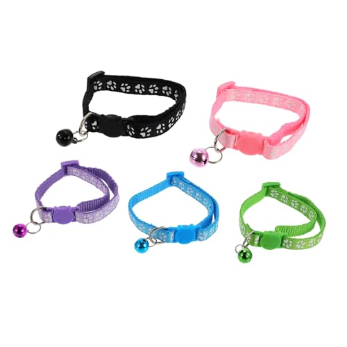 HAPINARY 5st Katzenhalsband Glockenhalsband Für Katzen Welpenzubehör Katzenhalsbänder Personalisiert Hundehalsband Weibliches Hundehalsband Abreiß Für Katzen Katzenversorgung von HAPINARY