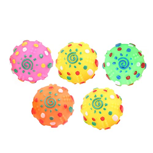 HAPINARY Spielzeugbälle für Haustiere 5 Stück Hundespielzeug mit Sound interaktives Hundespielzeug Leckerli-Spielball für Haustiere quietschend bissfest zum Kauen und Spielen zufällige Farbe HAPINARY Spielzeugbälle für Haustiere 5 Stück Hundespielzeug mit Sound interaktives Hundespielzeug Leckerli-Spielball für Haustiere quietschend bissfest zum Kauen und Spielen zufällige Farbe von HAPINARY