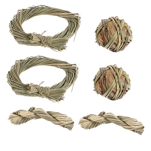 HAPINARY 6stücke Teiliges Für Nager Karotten-kauspielzeug Heu-Ringe Und Für Kaninchen Meerschweinchen Und Hamster Zur Zahnreinigung Und Stressreduktion von HAPINARY