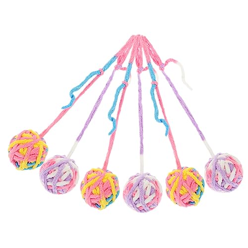 HAPINARY 6-TLG Katzenspielzeug Bälle Mit Seilen Für Drinnen Interaktives Katzenspielzeug Aus Plüschmaterial Katzenbälle Zum Kratzen Und Spielen HAPINARY 6-TLG Katzenspielzeug Bälle Mit Seilen Für Drinnen Interaktives Katzenspielzeug Aus Plüschmaterial Katzenbälle Zum Kratzen Und Spielen von HAPINARY
