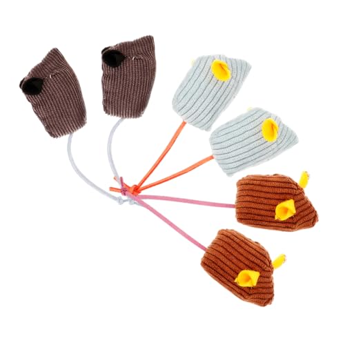 HAPINARY Annahme von Plüschmaterial 6 Stück Katzen-Katzenminze-Mausspielzeug Mäuse Katzenmaus für Katzen HAPINARY Annahme von Plüschmaterial 6 Stück Katzen-Katzenminze-Mausspielzeug Mäuse Katzenmaus für Katzen von HAPINARY