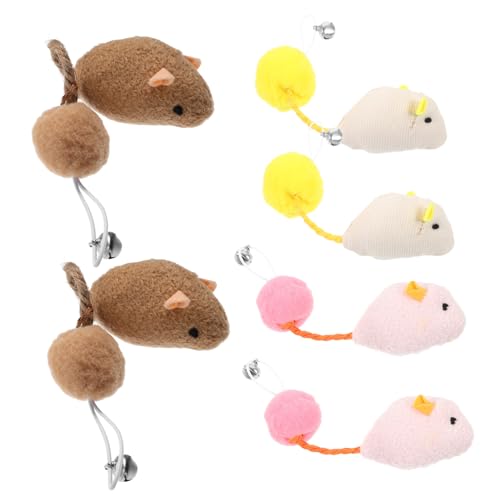 HAPINARY Katzenspielzeug Mäuse mit Glocke 6 Stück Spaß Katze necken Spielzeug Kätzchen Spielzeug für aktive HAPINARY Katzenspielzeug Mäuse mit Glocke 6 Stück Spaß Katze necken Spielzeug Kätzchen Spielzeug für aktive von HAPINARY