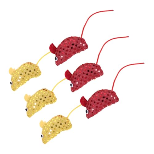 HAPINARY 6Pcs Katze Mäuse Spielzeug Weiche Pailletten Kätzchen Spielzeug für Katze Beißen Necken Pet Liefert HAPINARY 6Pcs Katze Mäuse Spielzeug Weiche Pailletten Kätzchen Spielzeug für Katze Beißen Necken Pet Liefert von HAPINARY