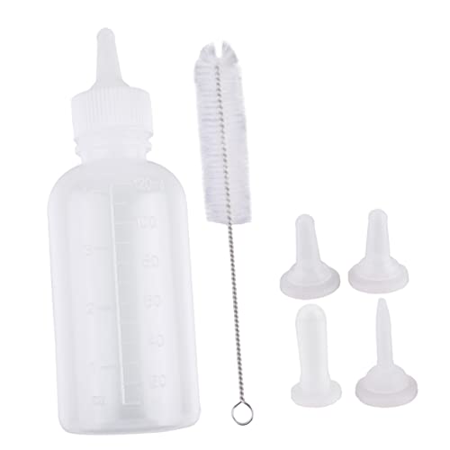 HAPINARY 6pc Pet Stillflasche Set 120ml Neugeborenen Haustier Fütterung Liefert Katze Hund Flasche Nurser Feeder Schnuller Pinsel von HAPINARY