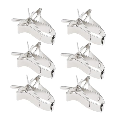 HAPINARY 6stücke Edelstahl Vogel Futter Clips Für Papageien Und Kleintiere Praktische Futterhalterung Zur Vermeidung Von Lebensmittelverschwendung Im Käfig Leicht Und Installieren von HAPINARY