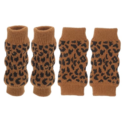HAPINARY 2 Sets Einzigartige Muster Haustier Socken Hund Strümpfe Beinschutz Warme Hundesocken Größe Leopard 4 Stück * 2 von HAPINARY