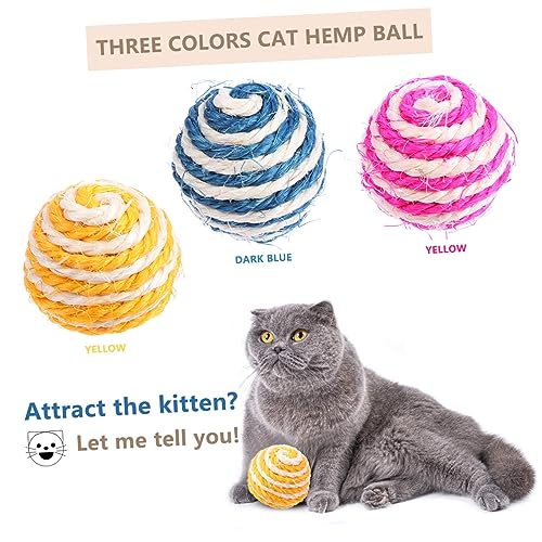 HAPINARY 8 Stück Teiliges Katzenspielzeug Kratzbälle mit Geräuschfunktion Interaktives Beiß für Katzen zur Beschäftigung und Zahnpflege in Zufallsfarben Zufällige Farbe Zufällige Farbe von HAPINARY