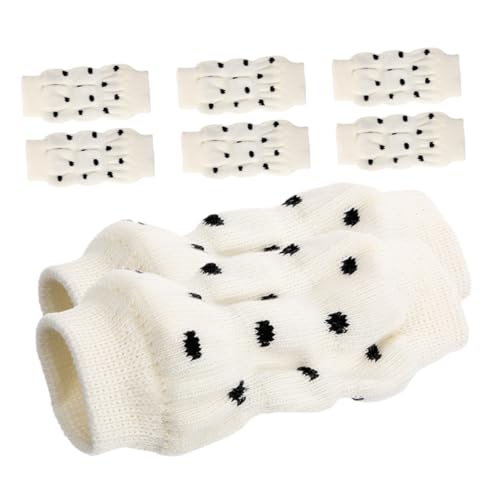 HAPINARY 8 Stück Teiliges rutschfeste Hundesocken mit Urinbarriere Schmutzabweisende Elastische Beinschützer für Hunde Weiche Bequeme Strick Protektoren für Outdoor und Alltag Verstellbare von HAPINARY