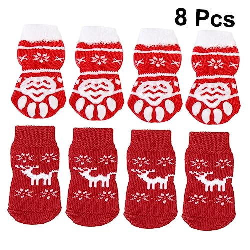 HAPINARY 8St rutschfeste Socken thermische Socken weihnachtssocken Weihnachtsboxen Hundesocken Baumwollsocken für Haustiere warm halten Kasten lässige Socken Füllstoff Kind von HAPINARY