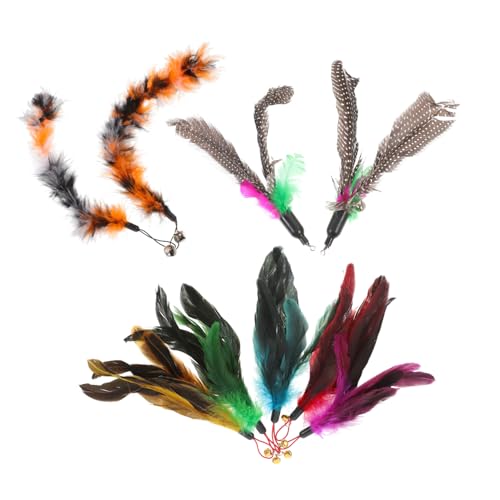 HAPINARY 9stücke Teiliges Katzenangel Ersatzfedern Interaktive Katzenspielzeuge Plume Nachfüllungen Für Stundenlangen Spaß Und Training Sicher Und Langlebig Für Ihre Katze von HAPINARY