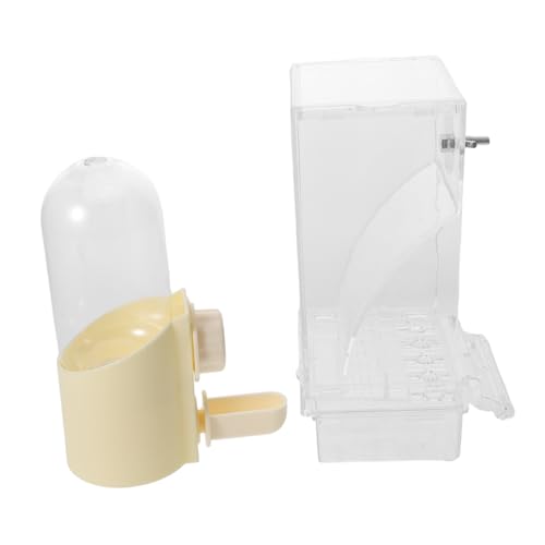 HAPINARY Automatischer Futterspender für Wellensittiche und Papageien Transparenter Futter Wasserspender Langlebig Sauber und Einfach zu Bedienen Geeignet für Kleine bis Mittelgroße von HAPINARY