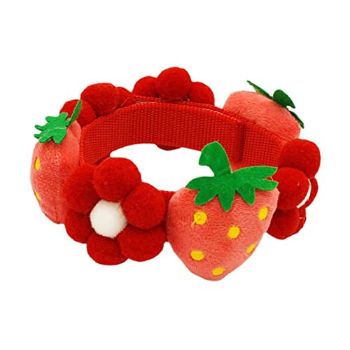 HAPINARY Haustierhalsband Erdbeere Katze Hund dekorative Halskette bequem und atmungsaktiv verstellbar für Größen HAPINARY Haustierhalsband Erdbeere Katze Hund dekorative Halskette bequem und atmungsaktiv verstellbar für Größen von HAPINARY