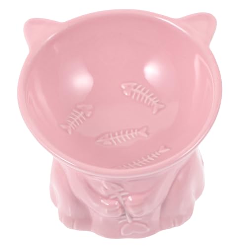 HAPINARY Erhöhte Keramik Katzennapf mit Nackenschutz Porzellan Futterschale und Wassernapf rutschfest Großvolumig Stabiler Stand Pflegeleicht für Katzen und Kleine Haustiere Design Rosa HAPINARY Erhöhte Keramik Katzennapf mit Nackenschutz Porzellan Futterschale und Wassernapf rutschfest Großvolumig Stabiler Stand Pflegeleicht für Katzen und Kleine Haustiere Design Rosa von HAPINARY