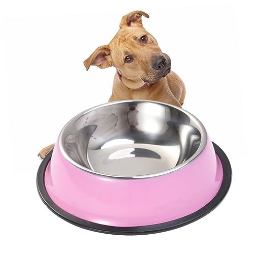 HAPINARY Robuster Futternapf Aus Edelstahl Für Hunde Langsame Fütterung 18 cm Wassernapf Für Heimtierbedarf Zubehör von HAPINARY