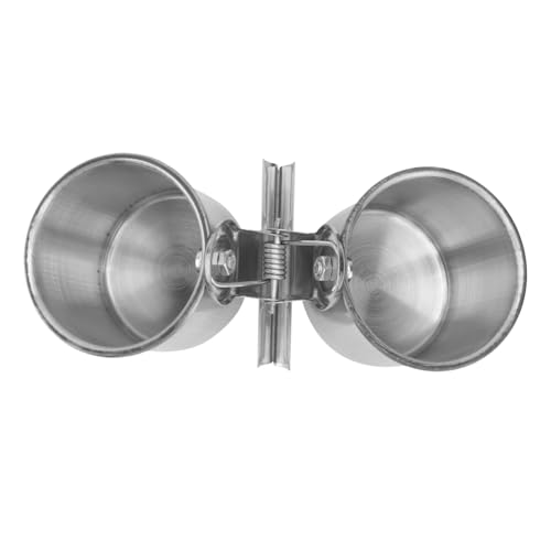 HAPINARY Vogel Futter Wassernapf Doppel Tassen Clip Edelstahl Papagei Futterspender Vogelnapf Fütterung HAPINARY Vogel Futter Wassernapf Doppel Tassen Clip Edelstahl Papagei Futterspender Vogelnapf Fütterung von HAPINARY