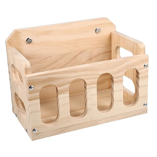 HAPINARY Kaninchen-Heuspender Gestell Hasen-Futterspender für Heu hölzerner Hasen-Organizer hohler Futterspender für Haustiere von HAPINARY