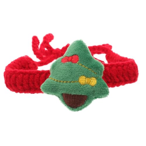 HAPINARY Entzückendes Gestricktes Haustierhalsband Weihnachtshalsband Für Welpen Dekorativer Gestrickter Baum Verstellbar Bequem Hundehalsband Für Katzen von HAPINARY