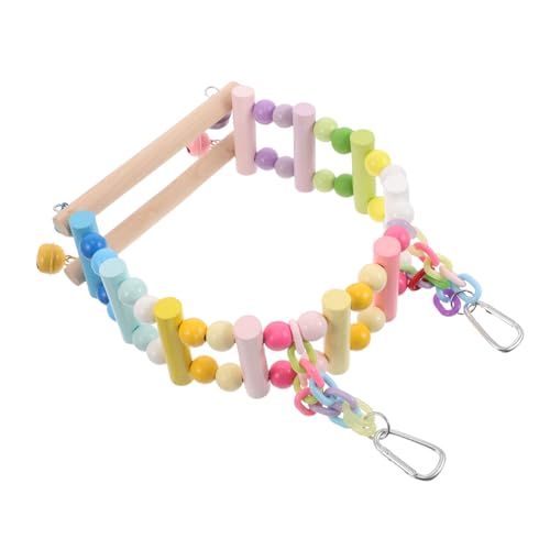 HAPINARY Hängendes Papageienspielzeug Holz Lagige Schaukel mit Glocke und Haken Bunte Kauspielmöglichkeit für Wellensittich Nymphensittich und Kleine Vögel Interaktives Käfigzubehör Einfach HAPINARY Hängendes Papageienspielzeug Holz Lagige Schaukel mit Glocke und Haken Bunte Kauspielmöglichkeit für Wellensittich Nymphensittich und Kleine Vögel Interaktives Käfigzubehör Einfach von HAPINARY