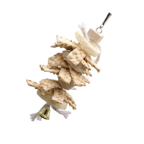 HAPINARY Papageien-kauspielzeug Mit Loofah Und Glocke Hängende Strickschaukel Für Vögel Für Käfig Und Garten Beige Für Klettern Und Spielen HAPINARY Papageien-kauspielzeug Mit Loofah Und Glocke Hängende Strickschaukel Für Vögel Für Käfig Und Garten Beige Für Klettern Und Spielen von HAPINARY