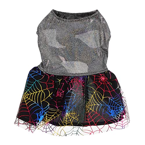HAPINARY Halloween Hunde Outfit Spiderweb Druck Pet Party Kleid Atmungsaktive Bequeme Hundekleidung Für Halloween Und Cosplay Hochwertiges von HAPINARY
