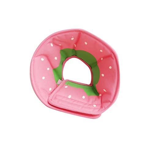 HAPINARY Hundehalsband mit Erdbeer-Frucht-Design Haustier-Halskreis zur Abwehr von Bissen für Welpen weiches Material Größe S HAPINARY Hundehalsband mit Erdbeer-Frucht-Design Haustier-Halskreis zur Abwehr von Bissen für Welpen weiches Material Größe S von HAPINARY