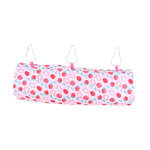 HAPINARY Haustier-Zubehör Haustier-Hängenest weiches Hamsterbett Haustier-Hängematte für Käfig Warmer Tunnel Rosa Erdbeere HAPINARY Haustier-Zubehör Haustier-Hängenest weiches Hamsterbett Haustier-Hängematte für Käfig Warmer Tunnel Rosa Erdbeere von HAPINARY