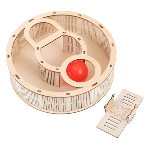 HAPINARY Kompakte Größe Hamster Labyrinth Spielzeug Natürliche Holz Laufrad Pet Übung Agilität Gesunde Haustier von HAPINARY