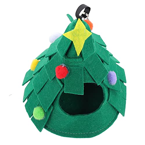 HAPINARY Hamster-Weihnachtsnest Weihnachtshaustier Bett für Haustiere Hamster hängematte Tannenbaum Form Meerschweinchenspielzeug Weihnachtsspielzeug Hängematte für Hamster von HAPINARY