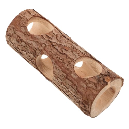 HAPINARY Hamster aus Massivem Holz Kauresistent und Langlebig Natürlicher Holz Tunnel als Versteck für Hamster Meerschweinchen und Kleine Kleintiere Stilvolles Design für Käfig und Zuhause von HAPINARY
