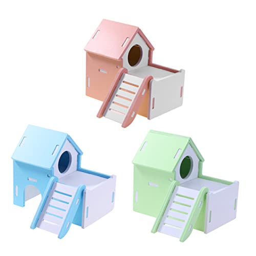 HAPINARY Holz Hamsterhaus Mit Leiter Und Schlafnest Zweistöckige Villa Für Kleintiere Für Hamster Mäuse Und Meerschweinchen Blau Aus Natürlichem Ungiftigem Material Fördert HAPINARY Holz Hamsterhaus Mit Leiter Und Schlafnest Zweistöckige Villa Für Kleintiere Für Hamster Mäuse Und Meerschweinchen Blau Aus Natürlichem Ungiftigem Material Fördert von HAPINARY